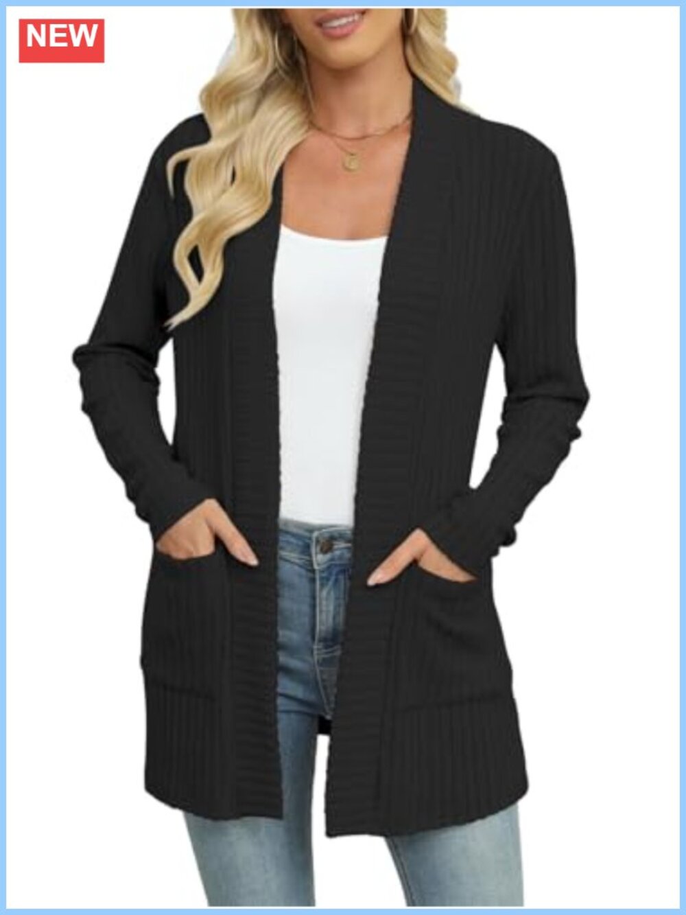 Lightweight Sheer Open Front Cardigan Long Sleeve Sweater